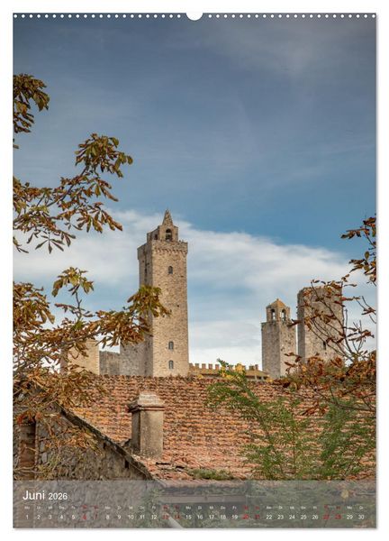 Produktbild: San Gimignano - Stadt der T&uuml;rme (hochwertiger Premium Wandkalender 2026 DIN A2 hoch), Kunstdruck in Hochglanz
