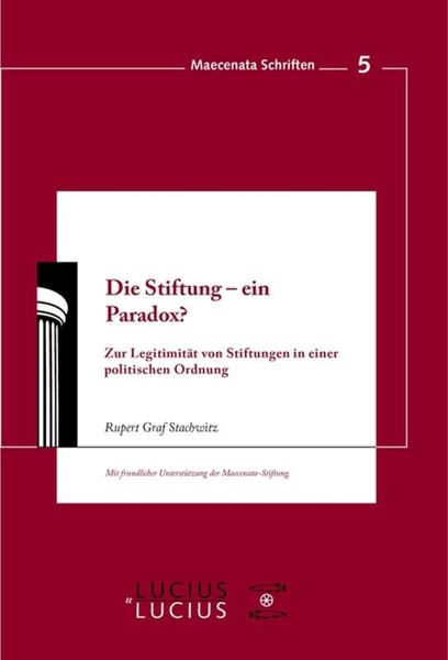 Produktbild: Die Stiftung - ein Paradox?