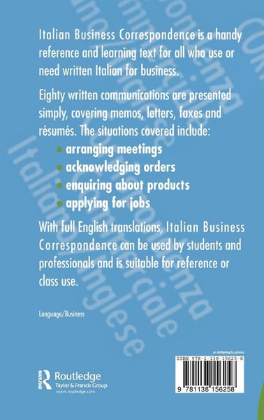 Produktbild: Italian/English Business Correspondence
