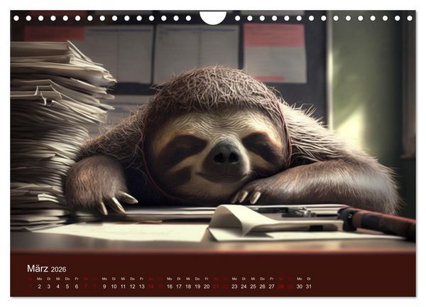 Produktbild: Der Kalender f&uuml;r echte Faultiere (Wandkalender 2026 DIN A4 quer), CALVENDO Monatskalender