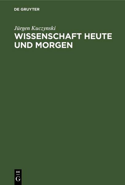 Produktbild: Wissenschaft Heute und Morgen