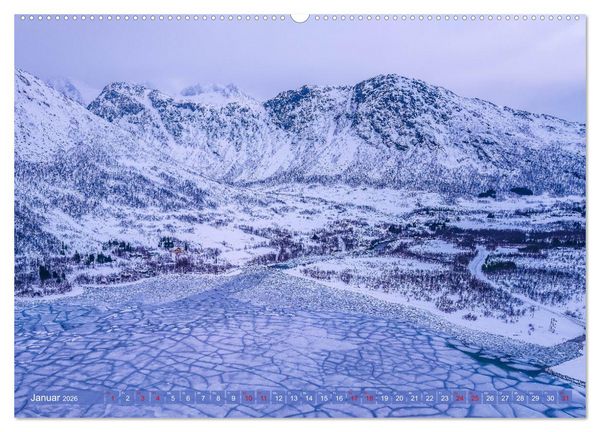 Produktbild: Troms&oslash; in der Polarnacht (hochwertiger Premium Wandkalender 2026 DIN A2 quer), Kunstdruck in Hochglanz