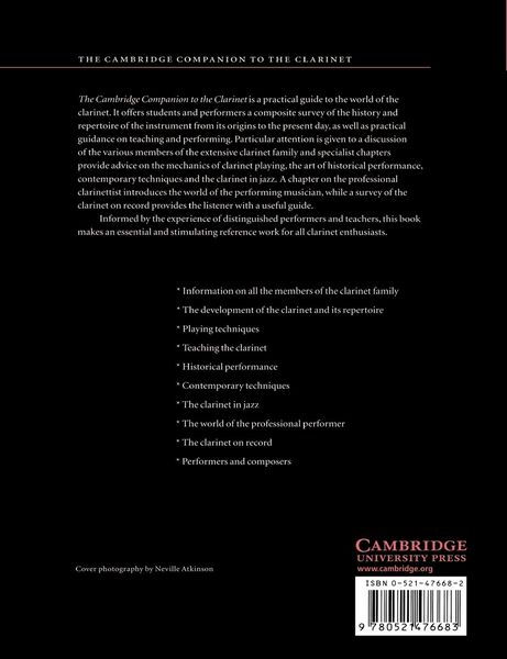 Produktbild: The Cambridge Companion to the Clarinet