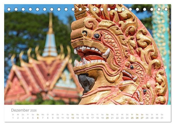 Produktbild: Geheimnisvolles Indochina Kambodscha, Laos, Vietnam (Tischkalender 2026 DIN A5 quer), CALVENDO Monatskalender