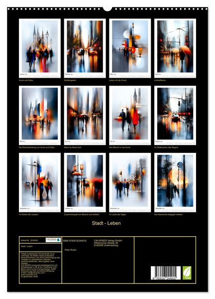 Produktbild: Stadt - Leben (hochwertiger Premium Wandkalender 2026 DIN A2 hoch), Kunstdruck in Hochglanz