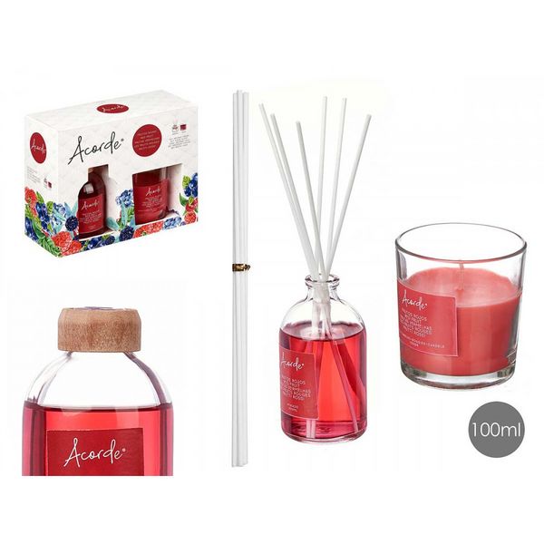 Produktbild: mikado set 100ml Kerze 30h rote Beeren