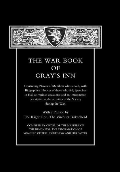 Produktbild: War Book of Gray's Inn