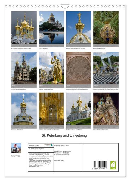 Produktbild: St. Peterburg und Umgebung (Wandkalender 2026 DIN A3 hoch), CALVENDO Monatskalender
