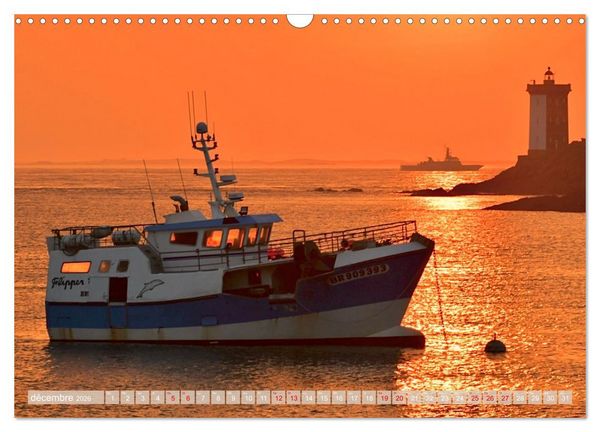 Produktbild: Couchers de soleil sur Kermorvan (Calendrier mural 2026 DIN A3 vertical), CALVENDO calendrier mensuel