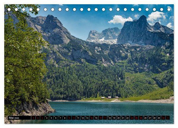 Produktbild: Seen - Berge - Salzkammergut (Tischkalender 2026 DIN A5 quer), CALVENDO Monatskalender