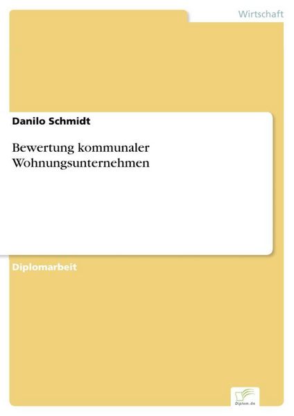 Produktbild: Bewertung kommunaler Wohnungsunternehmen