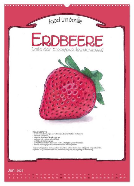 Produktbild: Food with Benefits (Wandkalender 2026 DIN A2 hoch), CALVENDO Monatskalender