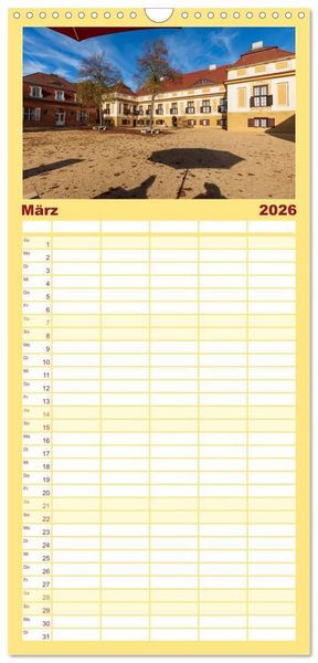 Produktbild: Familienplaner 2026 - Schl&ouml;sser und G&auml;rten in Brandenburg mit 5 Spalten (Wandkalender, 21 x 45 cm) CALVENDO