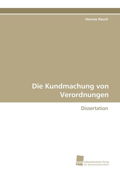 Produktbild: Die Kundmachung von Verordnungen
