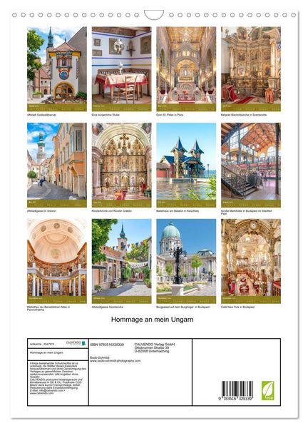 Produktbild: Hommage an mein Ungarn (Wandkalender 2026 DIN A3 hoch), CALVENDO Monatskalender