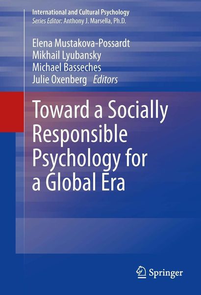 Produktbild: Toward a Socially Responsible Psychology for a Global Era