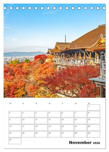 Produktbild: Eine Rundreise - Japan (Tischkalender 2026 DIN A5 hoch), CALVENDO Monatskalender