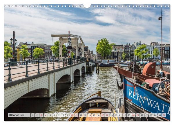 Produktbild: AMSTERDAM Idylle und Historie (Wandkalender 2026 DIN A3 quer), CALVENDO Monatskalender