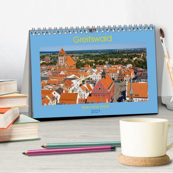 Produktbild: Greifswald, Bilder einer Stadt (Tischkalender 2027 DIN A5 quer), CALVENDO Monatskalender