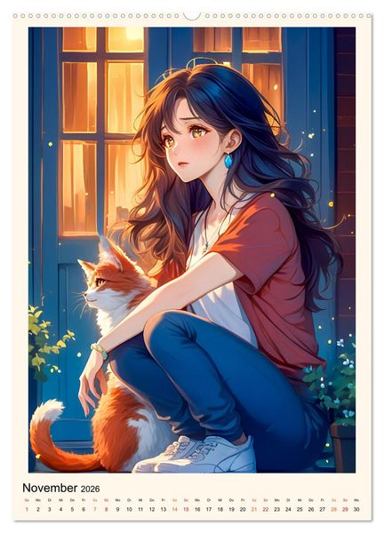 Produktbild: Manga - ein cooles Jahr (hochwertiger Premium Wandkalender 2026 DIN A2 hoch), Kunstdruck in Hochglanz