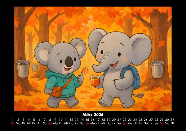 Produktbild: Kiki & Raffi - Reise durch Kanada 2026 Fotokalender DIN A3