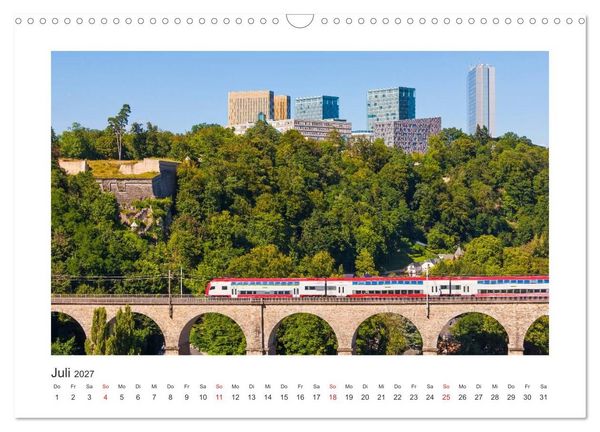 Produktbild: LUXEMBURG Stadt der Kontraste (Wandkalender 2027 DIN A3 quer), CALVENDO Monatskalender