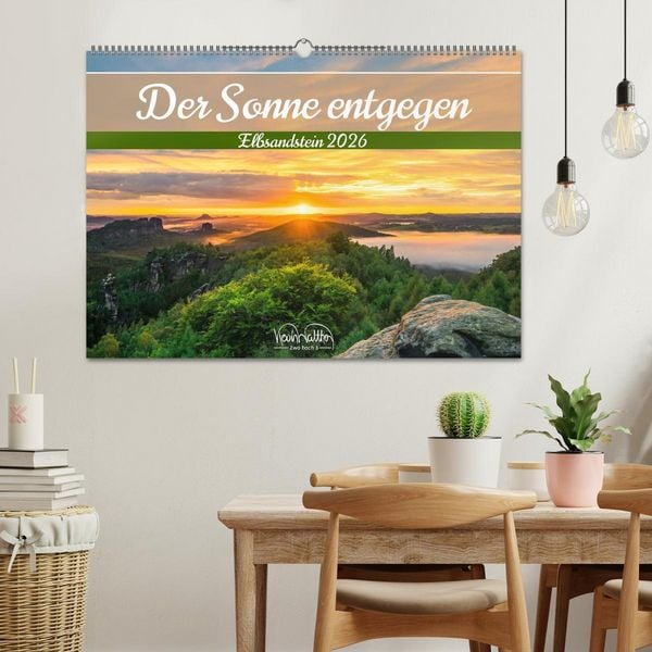 Produktbild: Der Sonne entgegen &ndash; Elbsandstein (Wandkalender 2026 DIN A2 quer), CALVENDO Monatskalender