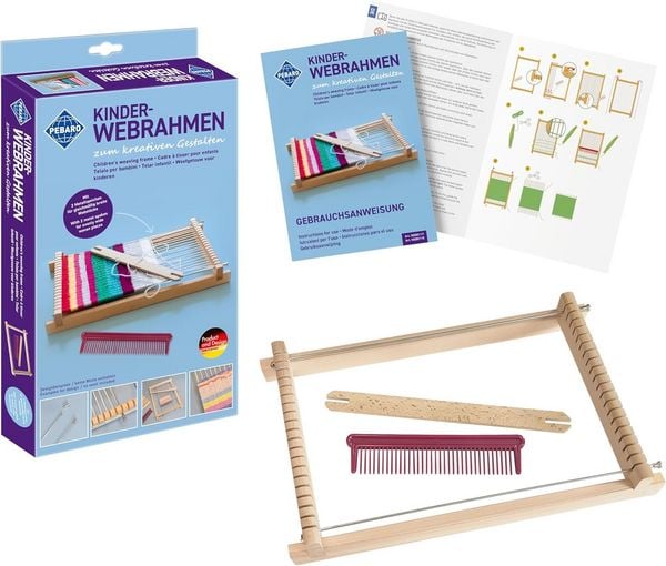 Produktbild: PEBARO WEB0117 - Kinder-Webrahmen mit Zubeh&ouml;r, Webbreite 17 cm, Holz