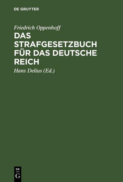 Produktbild: Das Strafgesetzbuch f&uuml;r das Deutsche Reich