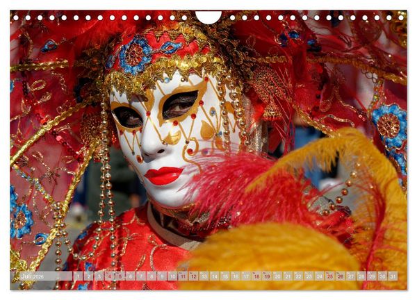 Produktbild: neunziggrad I photoart: venezia carnevale (Wandkalender 2026 DIN A4 quer), CALVENDO Monatskalender