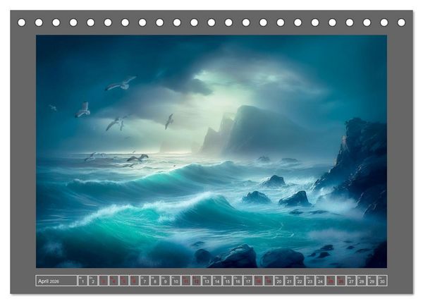 Produktbild: Tr&auml;umereien in Blau (Tischkalender 2026 DIN A5 quer), CALVENDO Monatskalender