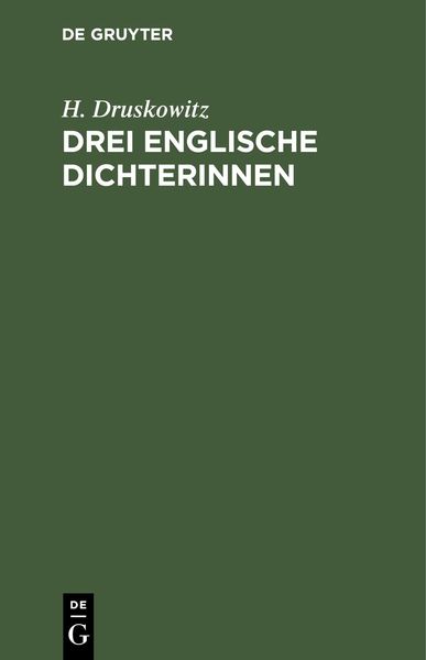 Produktbild: Drei englische Dichterinnen