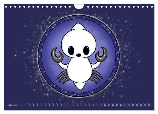 Produktbild: Geister Sternzeichen (Wandkalender 2026 DIN A4 quer), CALVENDO Monatskalender