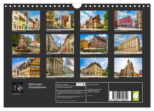 Produktbild: Meiningen Impressionen (Wandkalender 2026 DIN A4 quer), CALVENDO Monatskalender