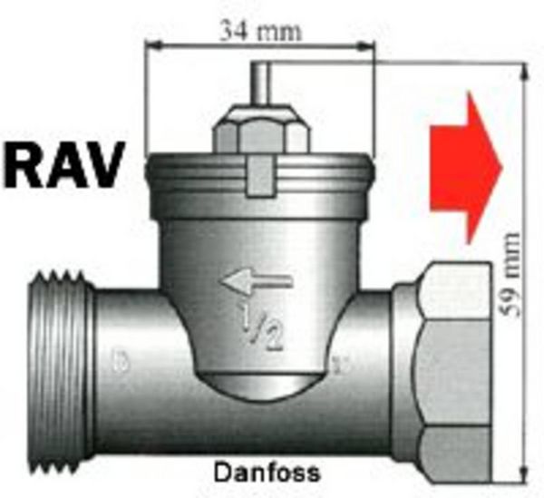 Produktbild: 700104 Heizk&ouml;rper-Ventil-Adapter Passend f&uuml;r Heizk&ouml;rper Danfoss RAV