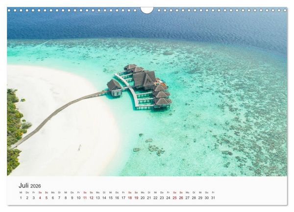Produktbild: Malediven - Die sch&ouml;nsten Str&auml;nde der Welt. (Wandkalender 2026 DIN A3 quer), CALVENDO Monatskalender