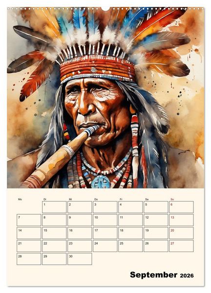 Produktbild: Indianische Kultur (hochwertiger Premium Wandkalender 2026 DIN A2 hoch), Kunstdruck in Hochglanz