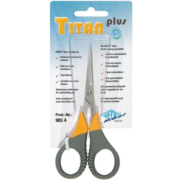 Produktbild: Schere plus Silhouette grau/gelb 11,5cm Titan