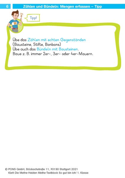 Produktbild: Mathe-Testblock So gut bin ich! 1. Klasse