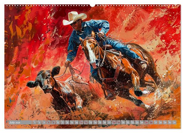 Produktbild: Horses, Power and Freedom (High Quality Premium Wall Calendar 2026 DIN A2 landscape),CALVENDO 12 Month Wall Calendar