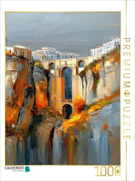 CALVENDO Puzzle Ronda - Puente Nuevo | 1000 Teile Lege-Größe 64x48cm Foto-Puzzle für glückliche Stunden, Sonstige von , Calvendo Puzzle, 4070715423803