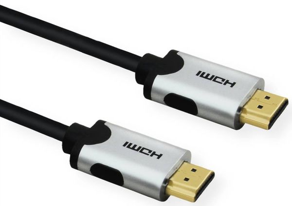 Value HDMI Anschlusskabel HDMI-A Stecker 3.00 m Schwarz 11.99.5943 10K UHD, 8K UHD, doppelt geschirmt HDMI-Kabel