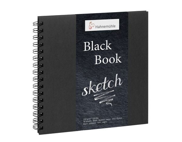 Produktbild: Hahnem&uuml;hle Papier Black Book, 23,5 x 23,5 cm, 250 g/m&sup2;