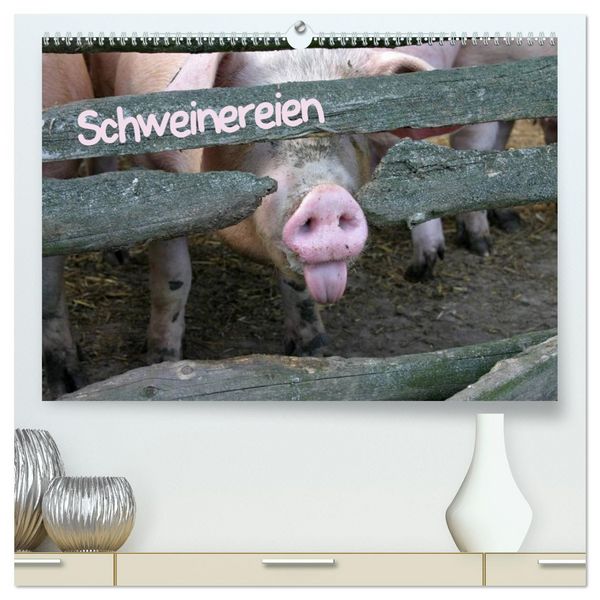 Produktbild: Schweinereien (hochwertiger Premium Wandkalender 2026 DIN A2 quer), Kunstdruck in Hochglanz