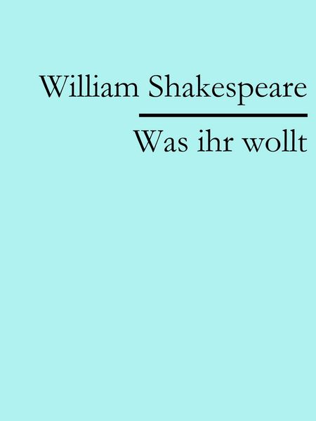 Produktbild: Was ihr wollt