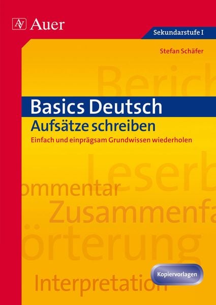 Produktbild: Basics Deutsch: Aufs&auml;tze schreiben