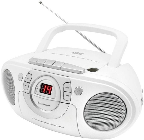 Soundmaster SCD5100WE CD-Radio UKW CD, AUX, Kassette, UKW Weiß -