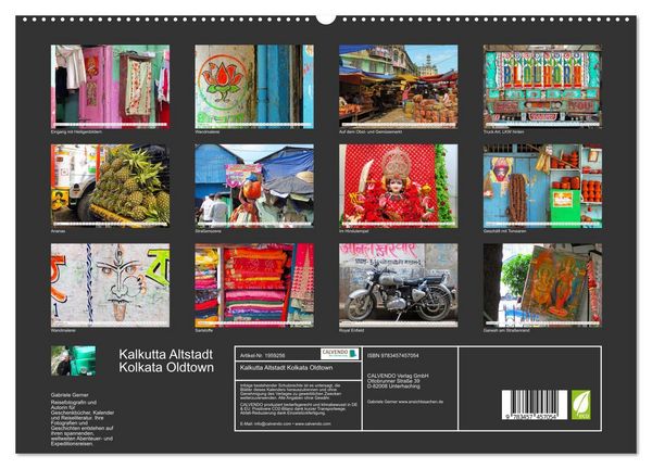 Produktbild: Kalkutta Altstadt Kolkata Oldtown (hochwertiger Premium Wandkalender 2026 DIN A2 quer), Kunstdruck in Hochglanz