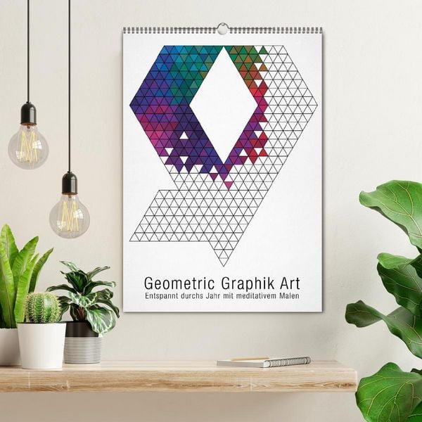 Produktbild: Geometric Graphik Art (Wandkalender 2026 DIN A2 hoch), CALVENDO Monatskalender