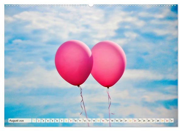 Produktbild: Mein sch&ouml;ner bunter Luftballon (Wandkalender 2026 DIN A2 quer), CALVENDO Monatskalender